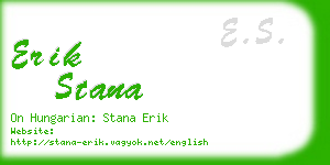 erik stana business card